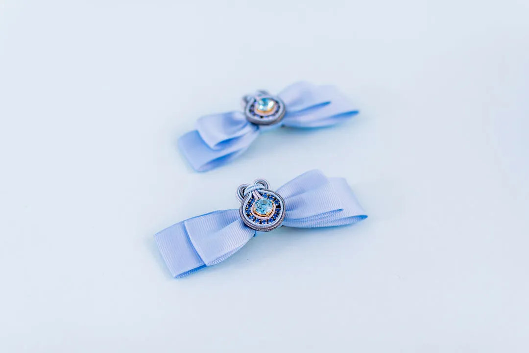 Handmade Soutache Hair Bow Clips