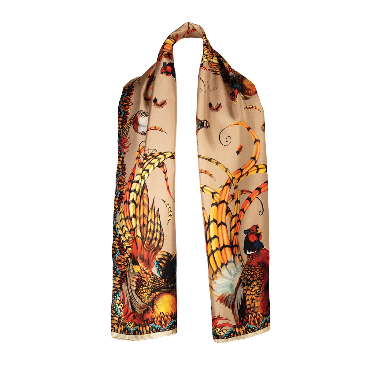 Heads or Tails Toffee Classic Silk Scarf