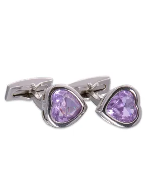 Heart Gemstone Cufflinks