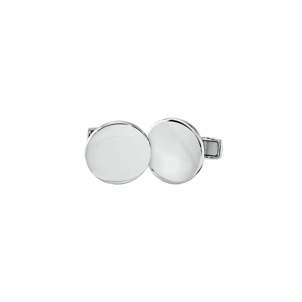 IBGoodman Stainless Steel Engravable Circular Cuff Links