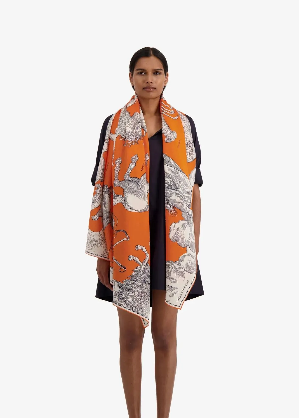 INOUI EDITIONS Astrologie 100 Scarf - Orange