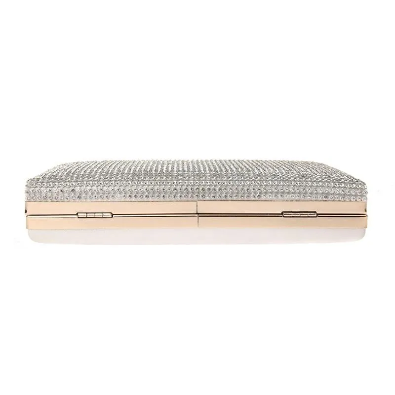 Luxy Moon Clutch Bag Diamonds Gold Silver Handbag