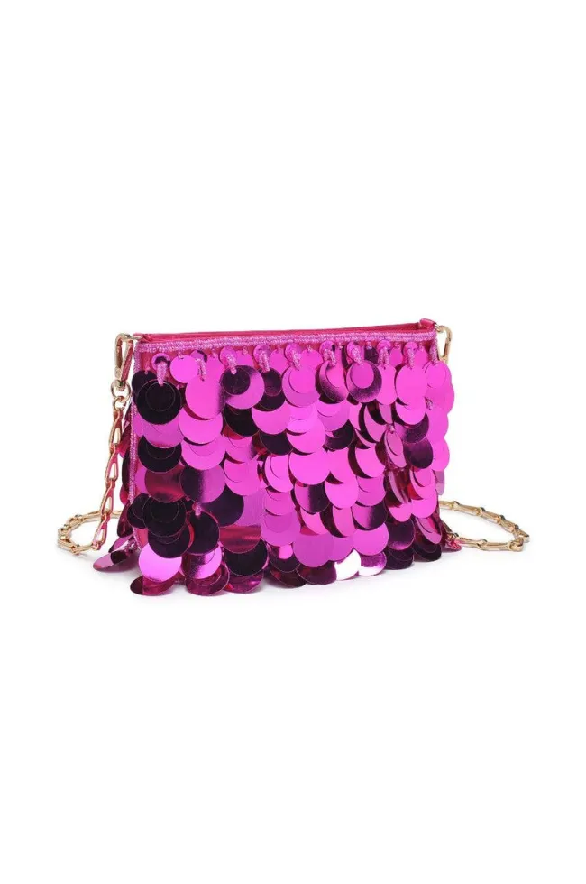 Magenta Gemma Evening Bag