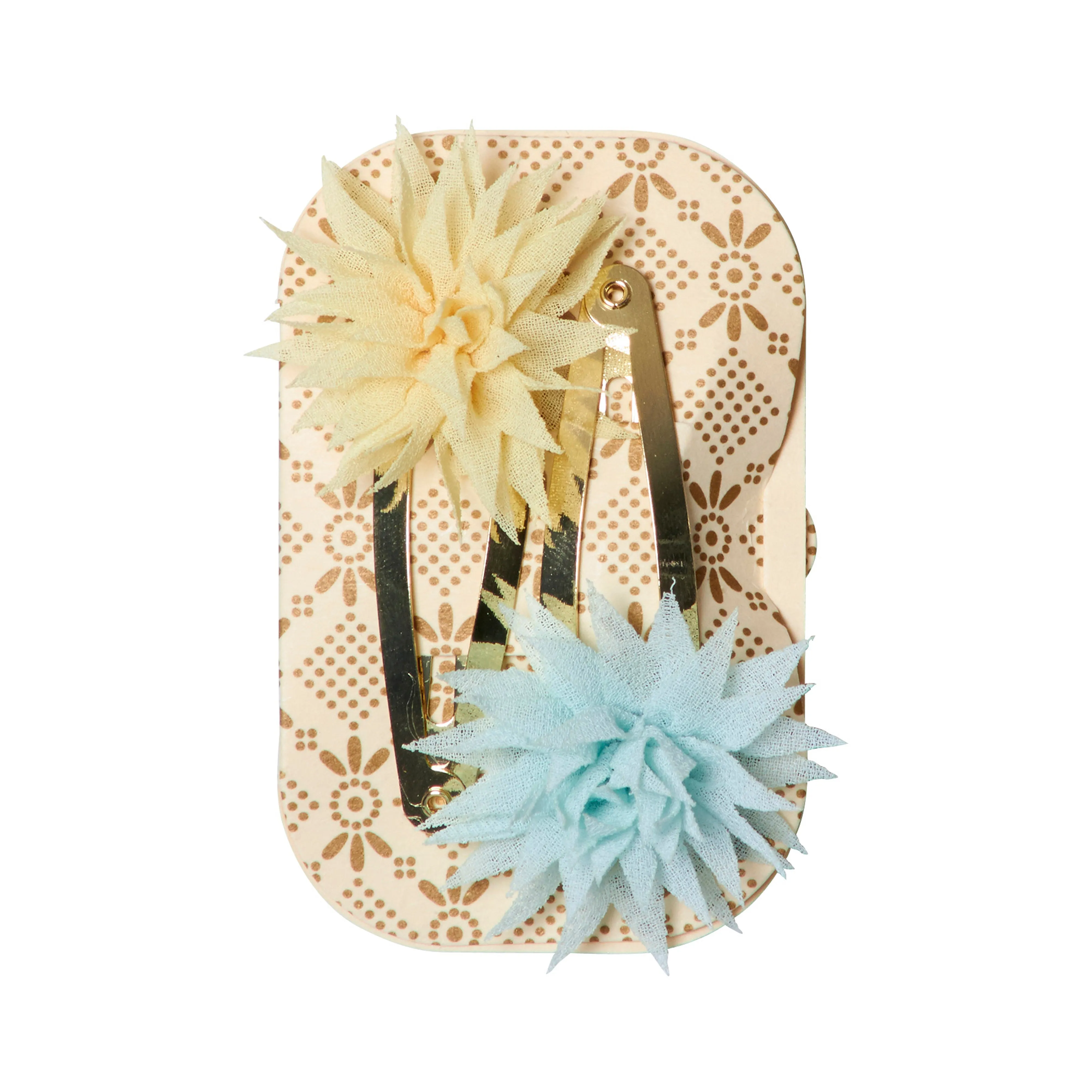 Maileg 2 Hair Clips Dahlia Flower Lemon & Ice Mint