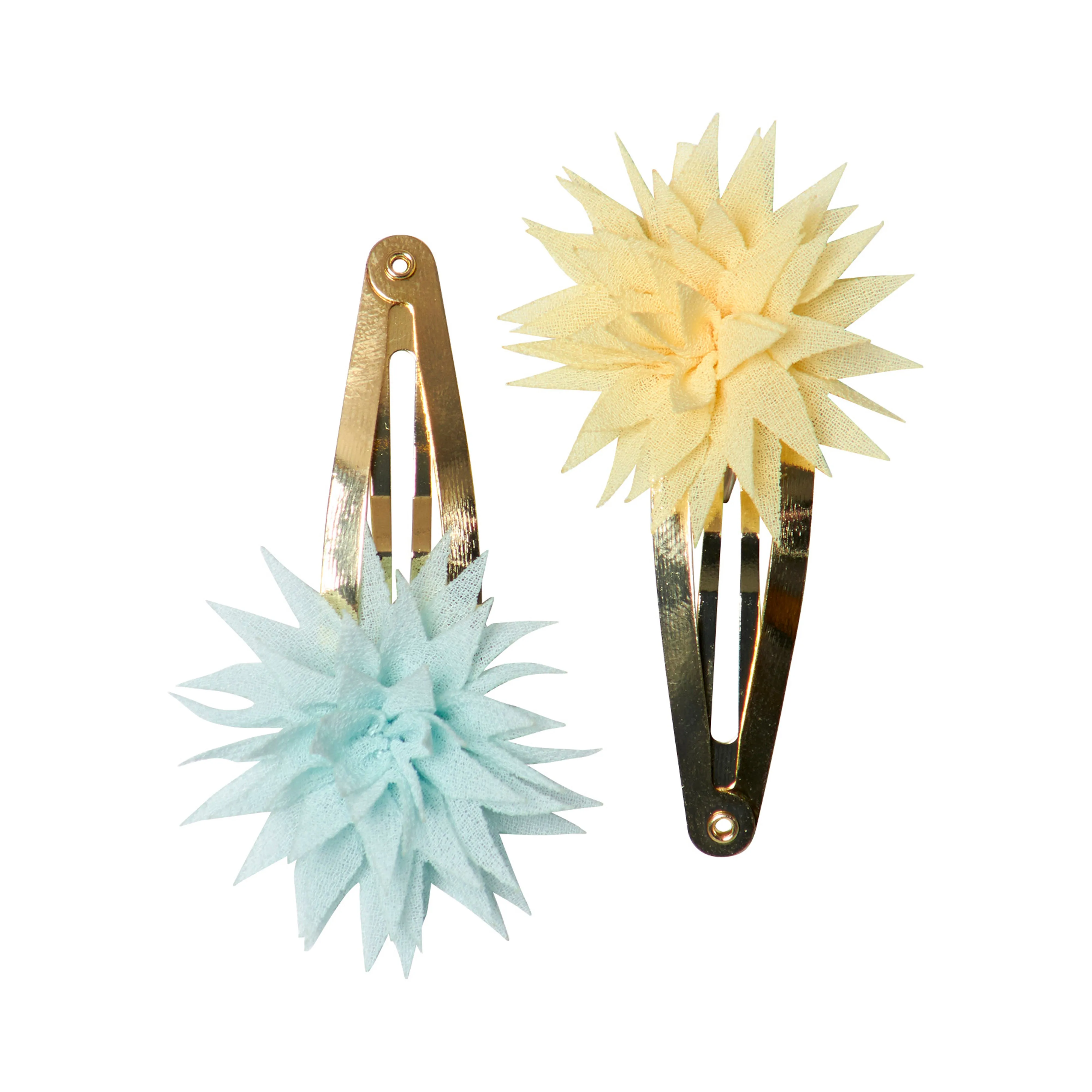 Maileg 2 Hair Clips Dahlia Flower Lemon & Ice Mint