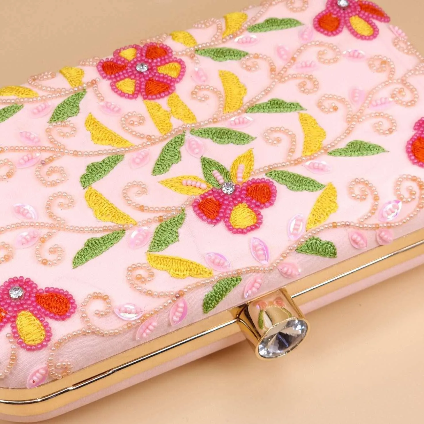 Maya Embroidered Phulkari Clutch