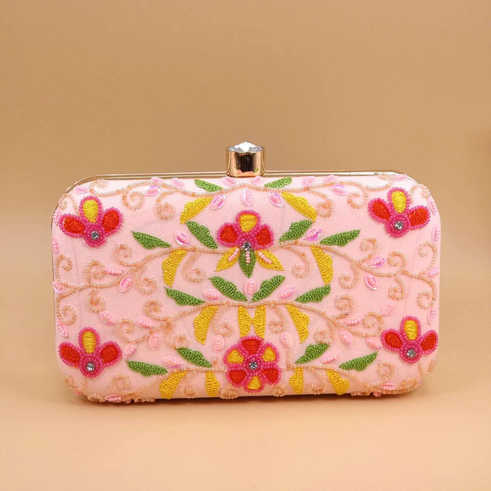 Maya Embroidered Phulkari Clutch