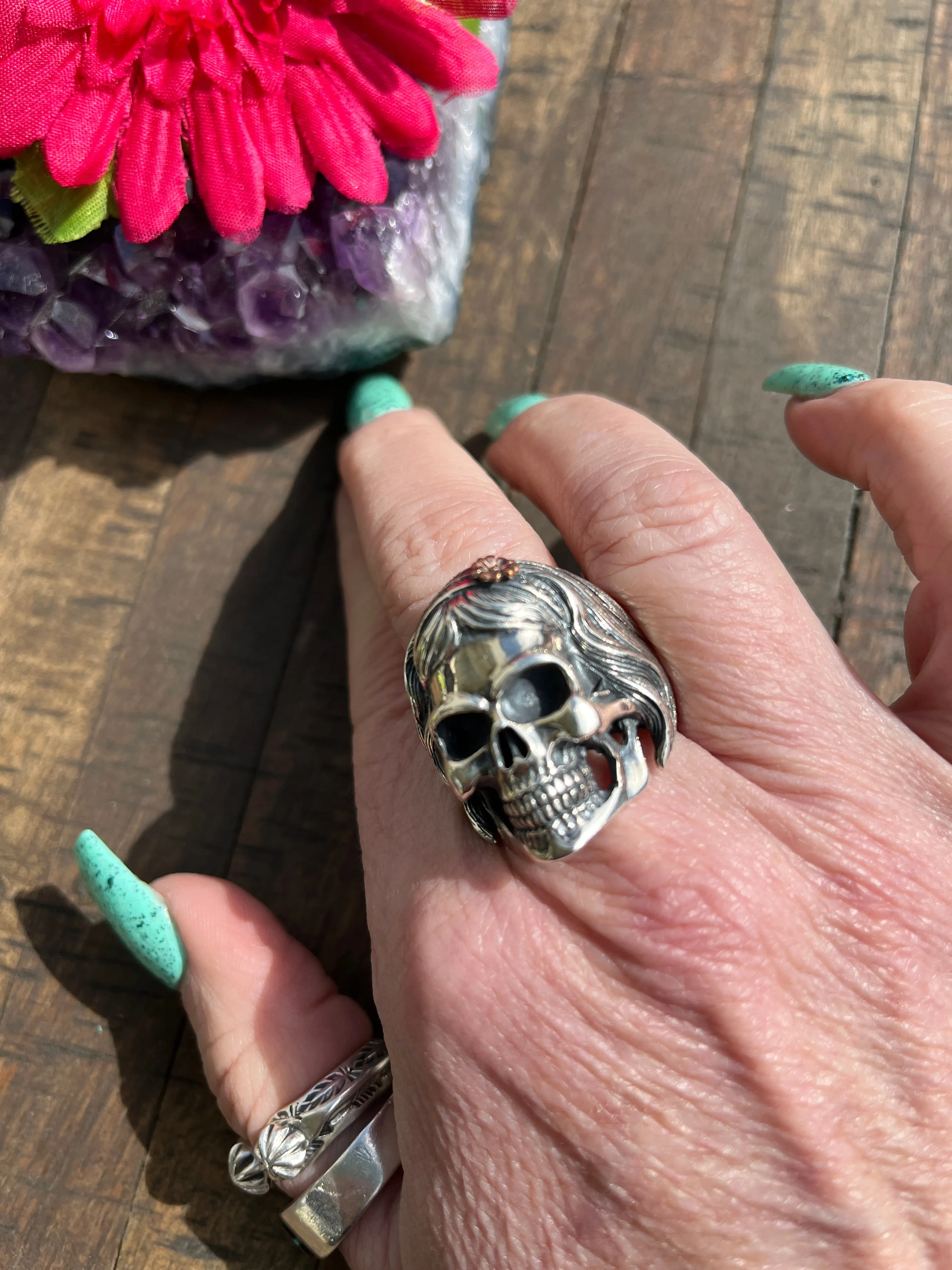 Mermaid Skull Ring Sz 12