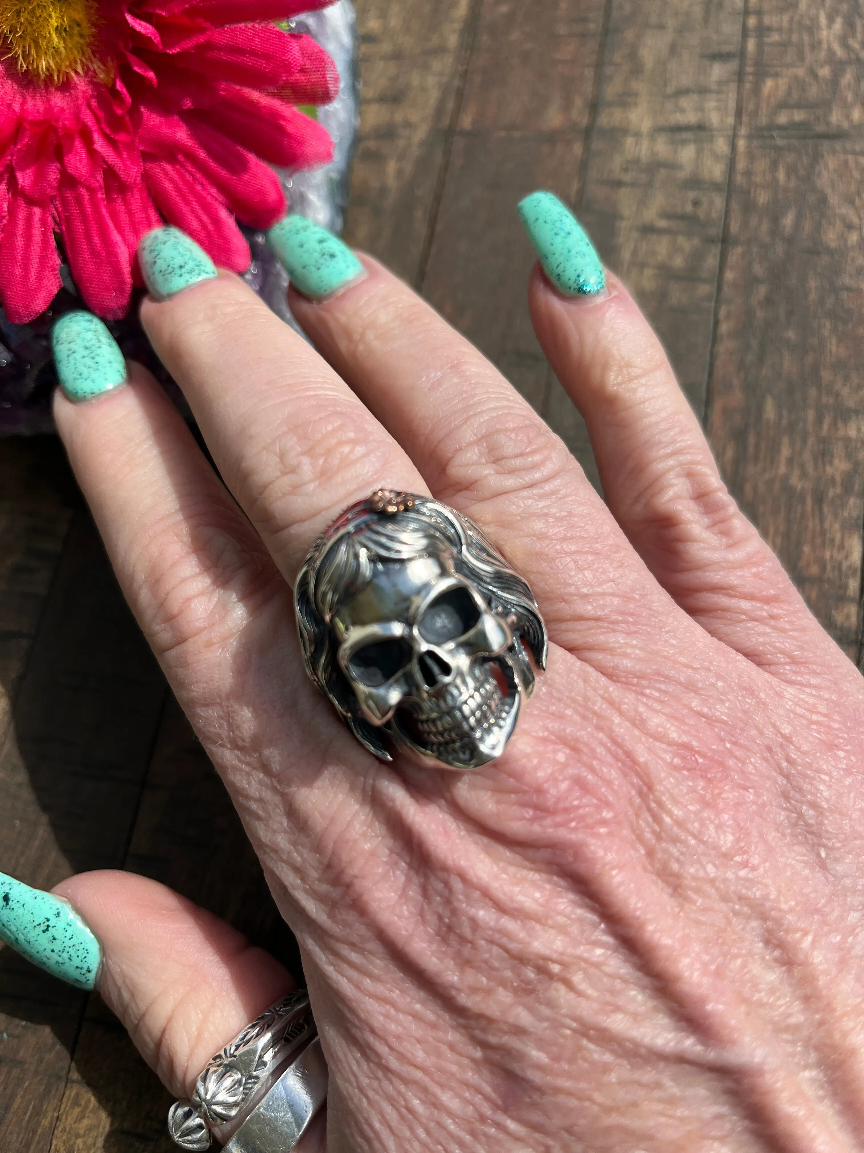 Mermaid Skull Ring Sz 12