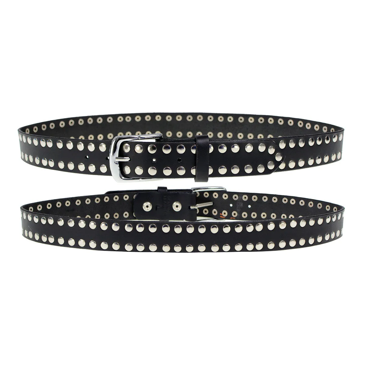 Milwaukee Leather MP7100 Men's Studded Black Genuine Leather Belt for