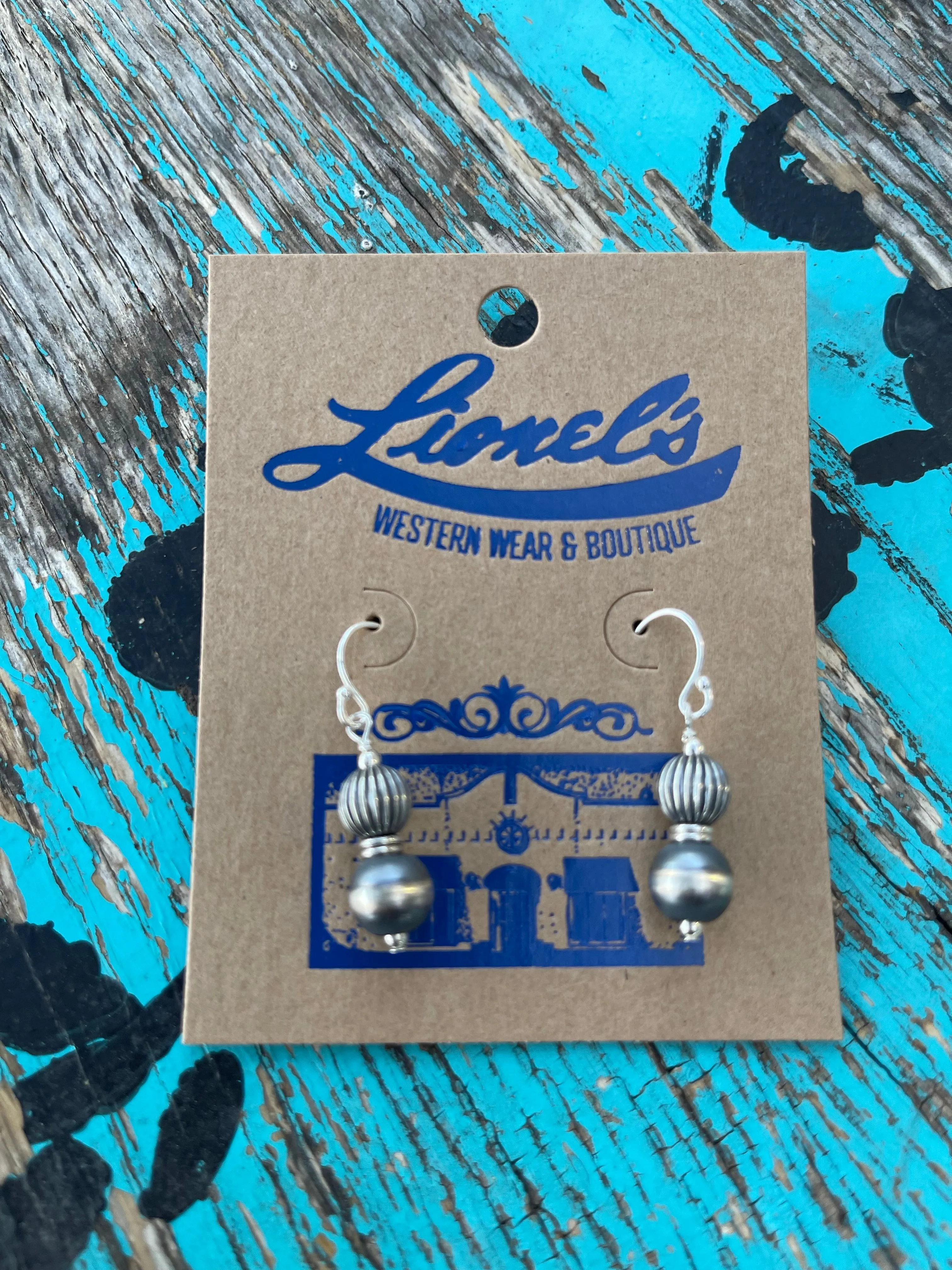 Navajo Pearl Sterling Silver Earrings