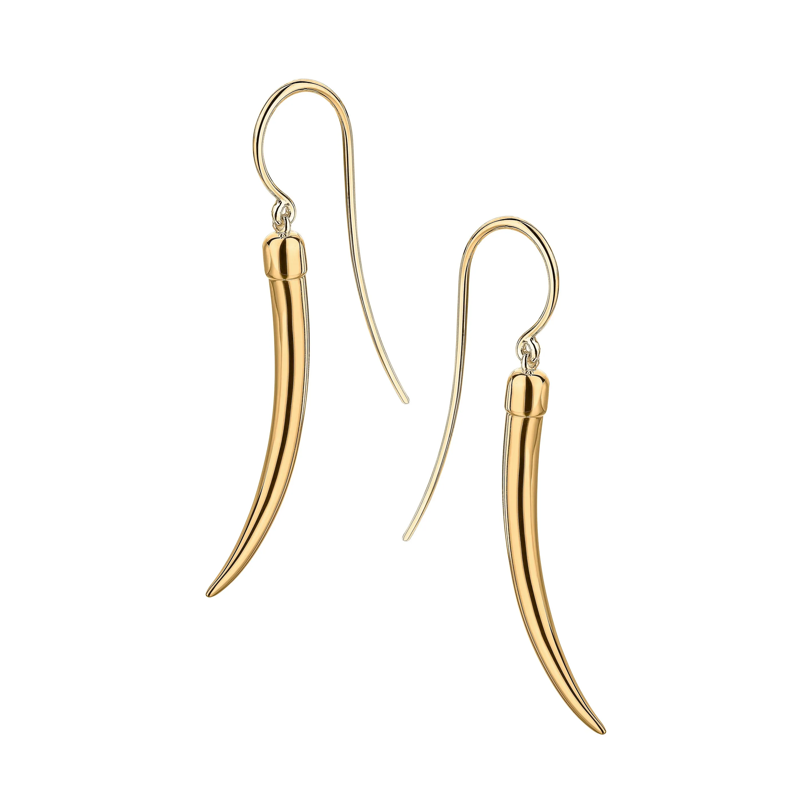 No.1 Small Earrings - Yellow Gold Vermeil