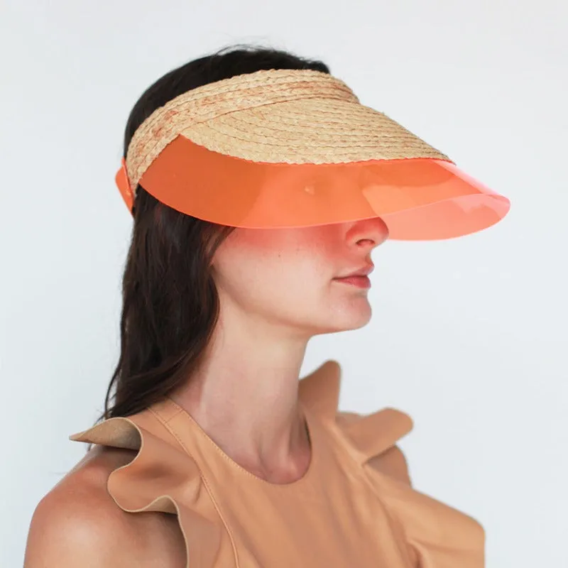 Orange billiard visor - LOLA HATS