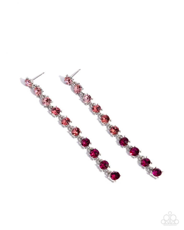 Paparazzi Earring ~ Opulent Ombré - Pink