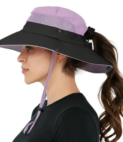 Ponytail Hat - Purple