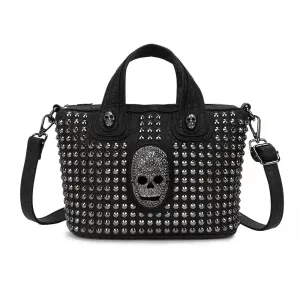 Punk Rivets Big Capacity Handbag / Fashion Metal Skeleton Shoulder Crossbody Bag