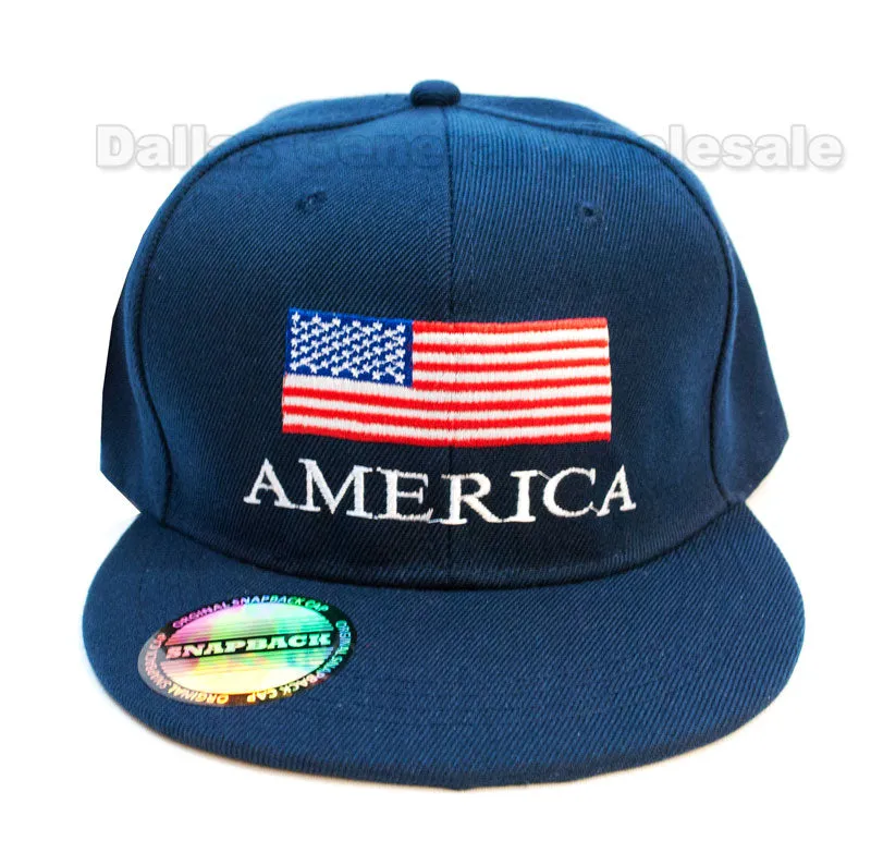 "America USA Flag" Trendy Snap Back Caps Wholesale