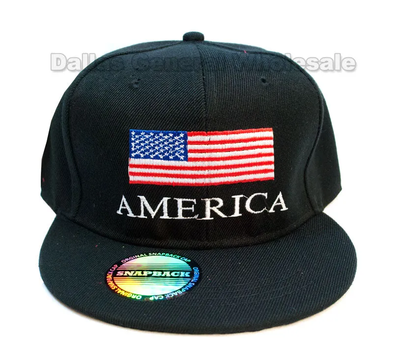 "America USA Flag" Trendy Snap Back Caps Wholesale