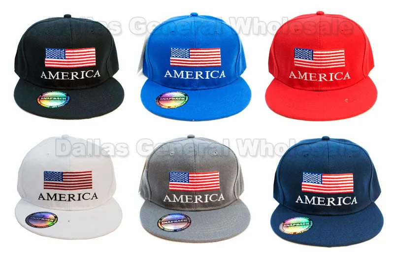 "America USA Flag" Trendy Snap Back Caps Wholesale