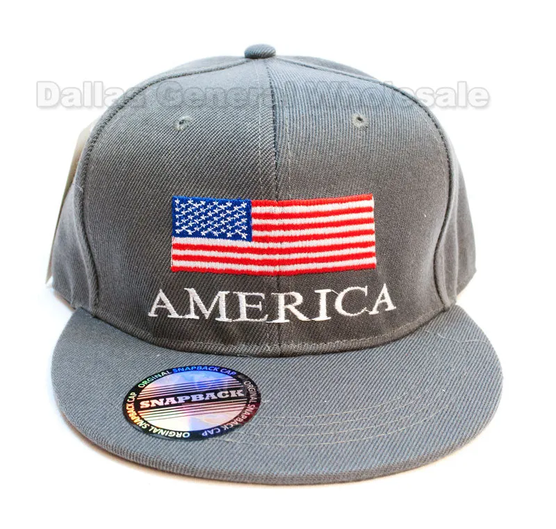 "America USA Flag" Trendy Snap Back Caps Wholesale