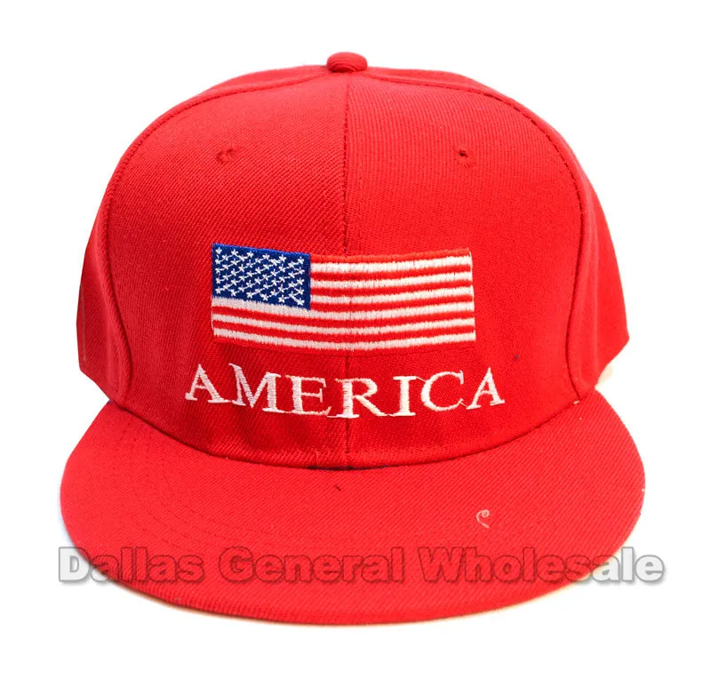 "America USA Flag" Trendy Snap Back Caps Wholesale