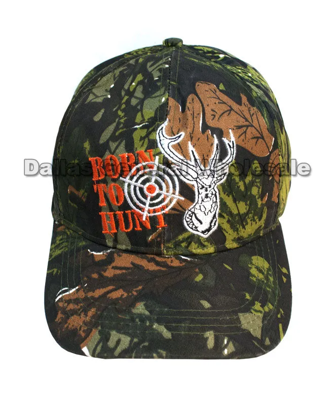 "Born to Hunt" Deer Camouflage Casual Caps Wholesale