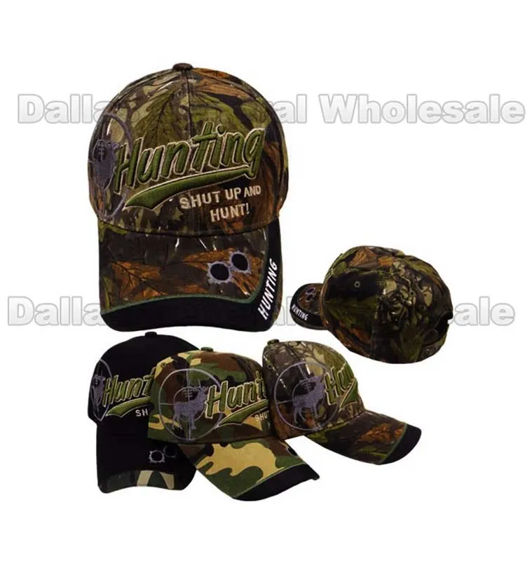 "Shut Up and Hunt" Camouflage Caps Wholesale