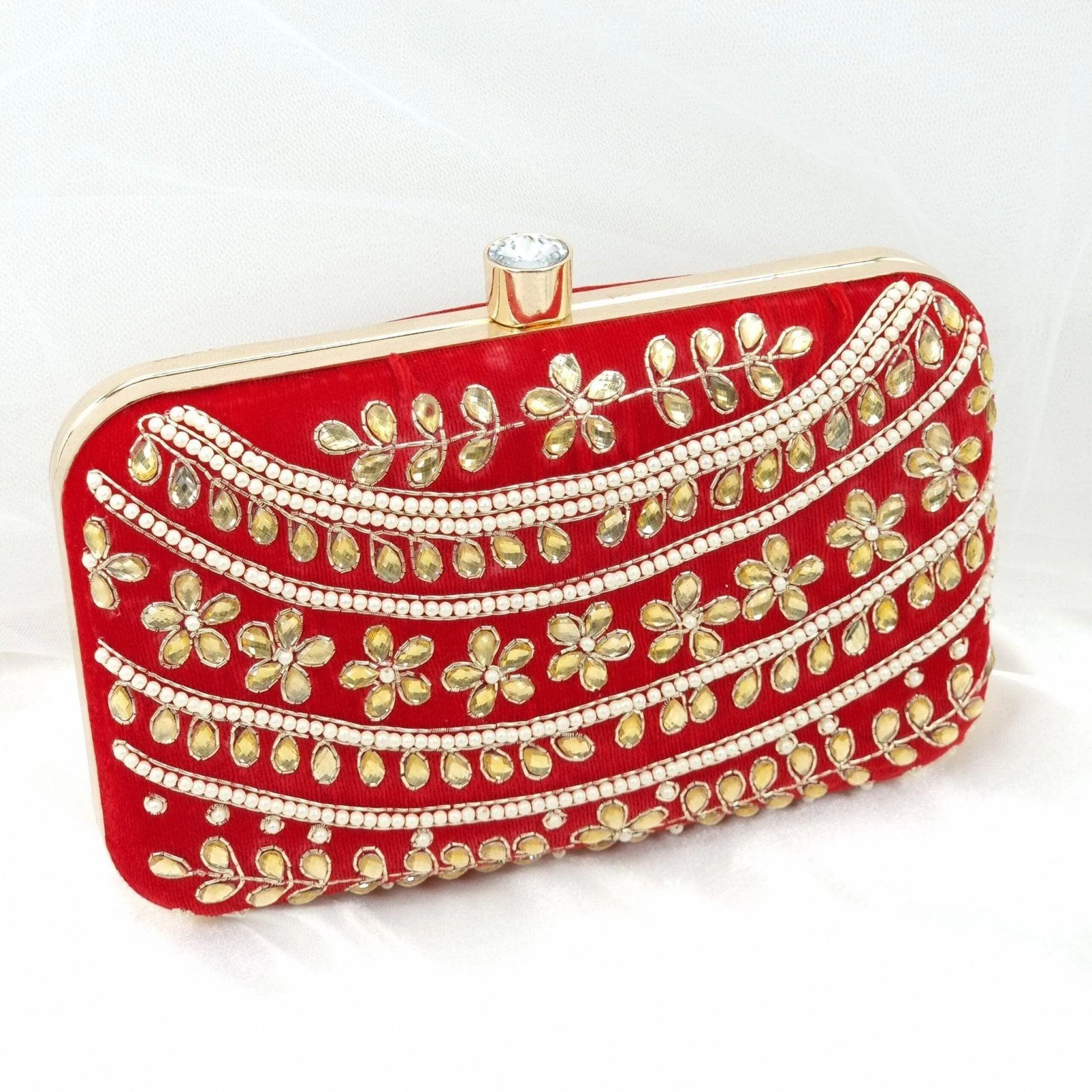 Red Gold Sahiba Bridal Clutch