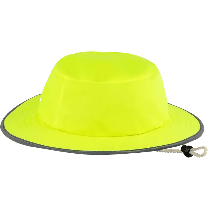 Reflective lime brimmed bush sun hat