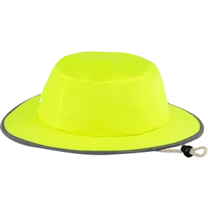 Reflective lime brimmed bush sun hat