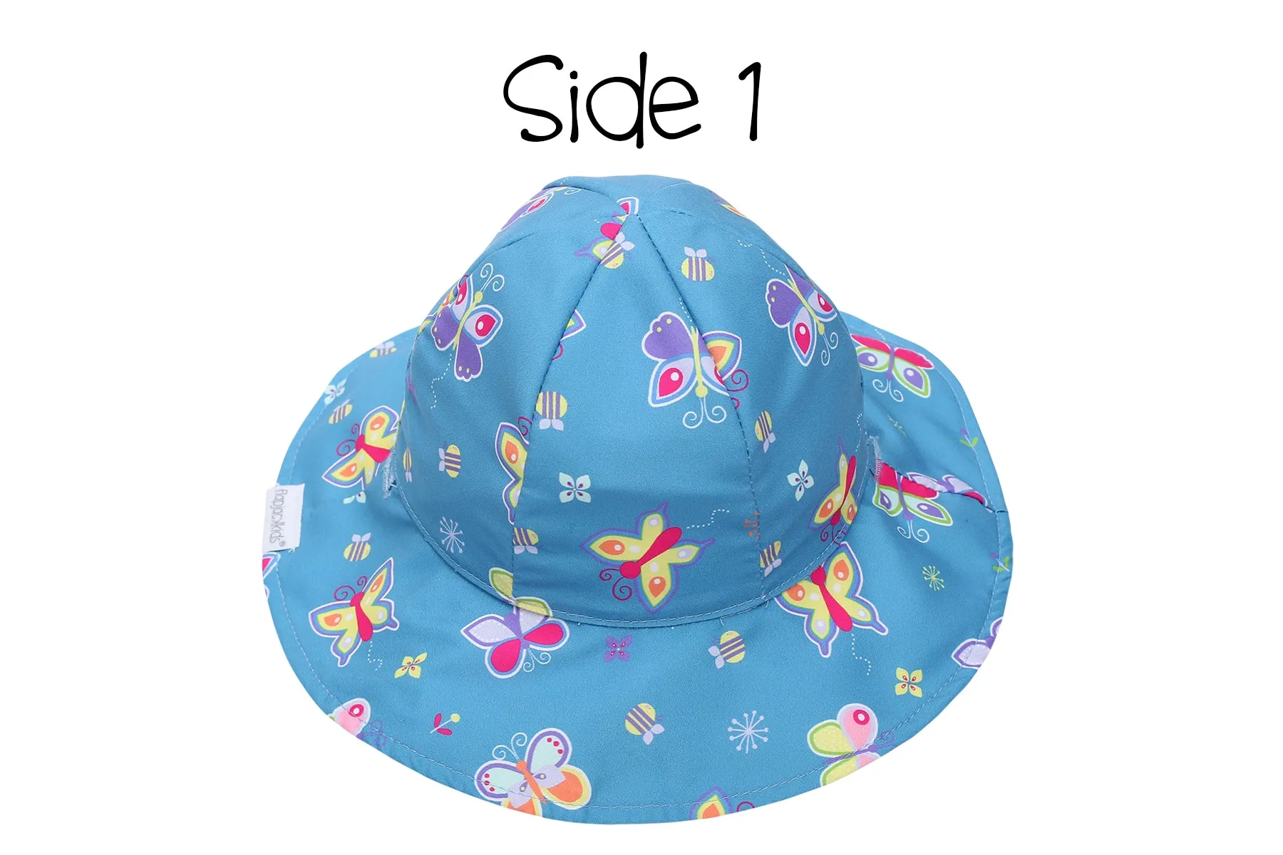 Reversible Baby & Kids Patterned Sun Hat - Butterfly | Floral