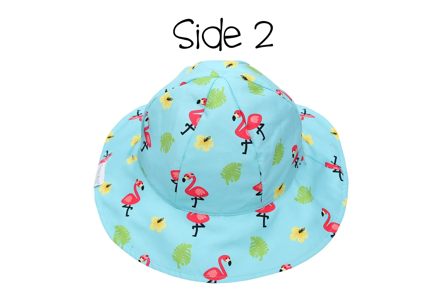 Reversible Baby & Kids Patterned Sun Hat - Flamingo | Fruit