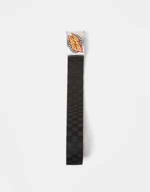 Santa Cruz Oval Check Flame Belt - Black Check