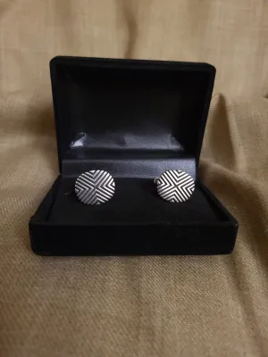 Silver Geometrical Cufflinks