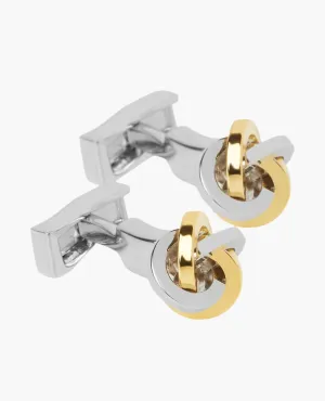 Silver Gold Knot Cufflinks