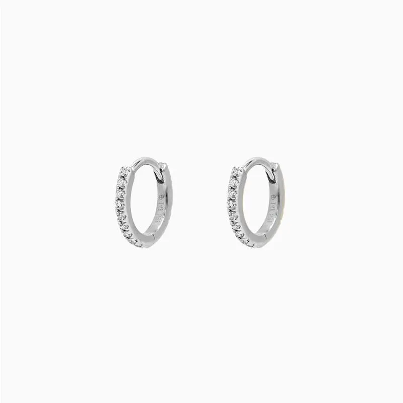 Silver Huggie Hoop Earrings