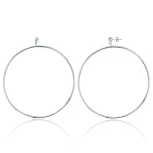 Sterling Silver 98MM Hoop Earrings