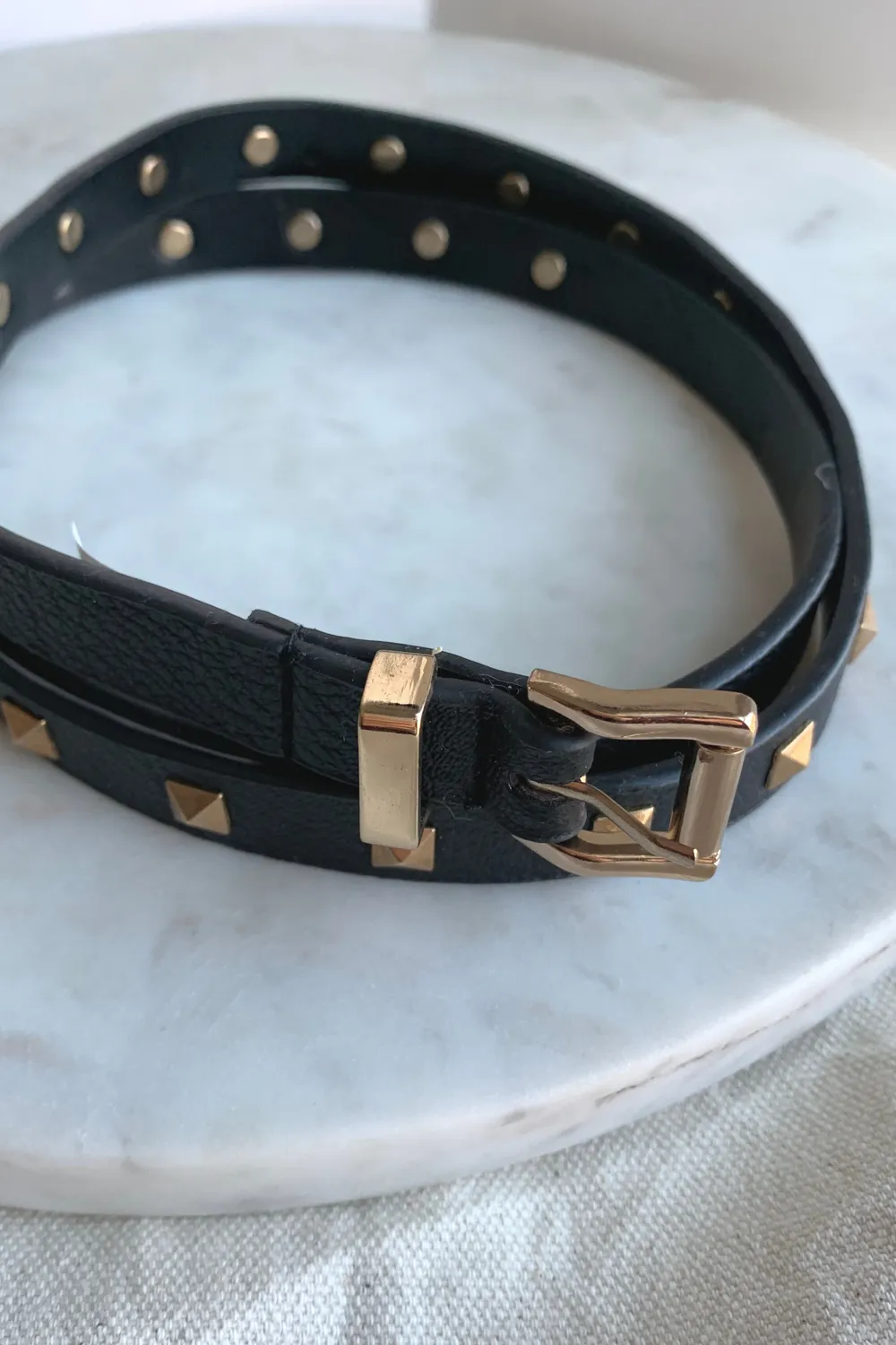 Studded Skinny Belt