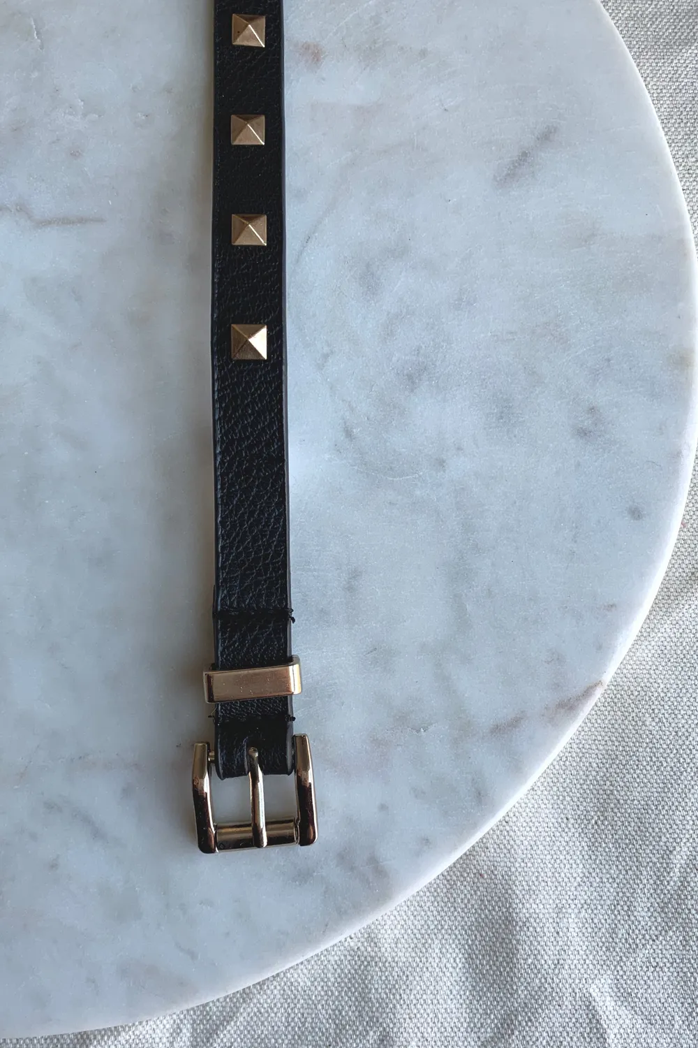 Studded Skinny Belt