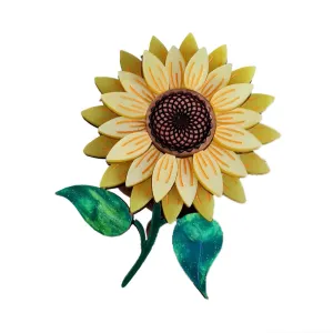 Sunflower Brooch by Cherryloco