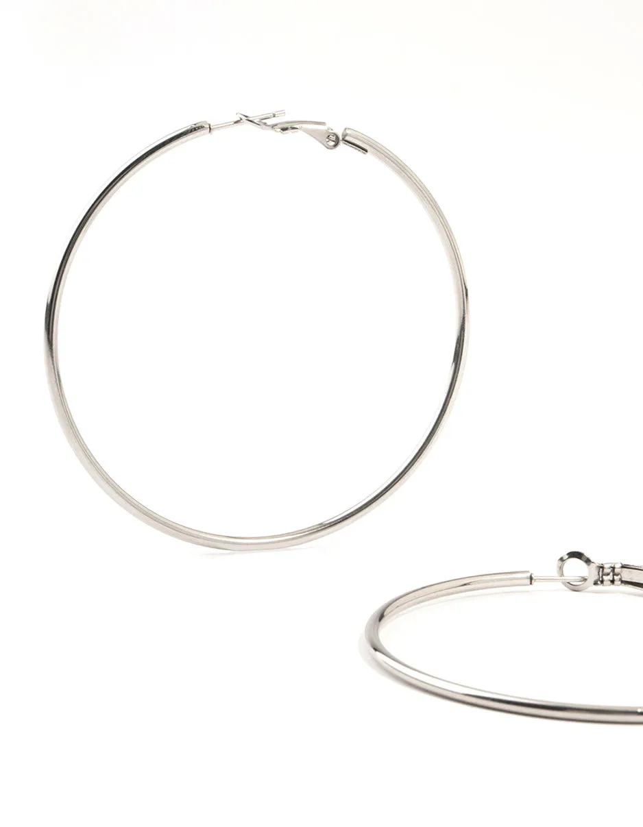 Surgical Steel Classic Hoop Earrings 60MM