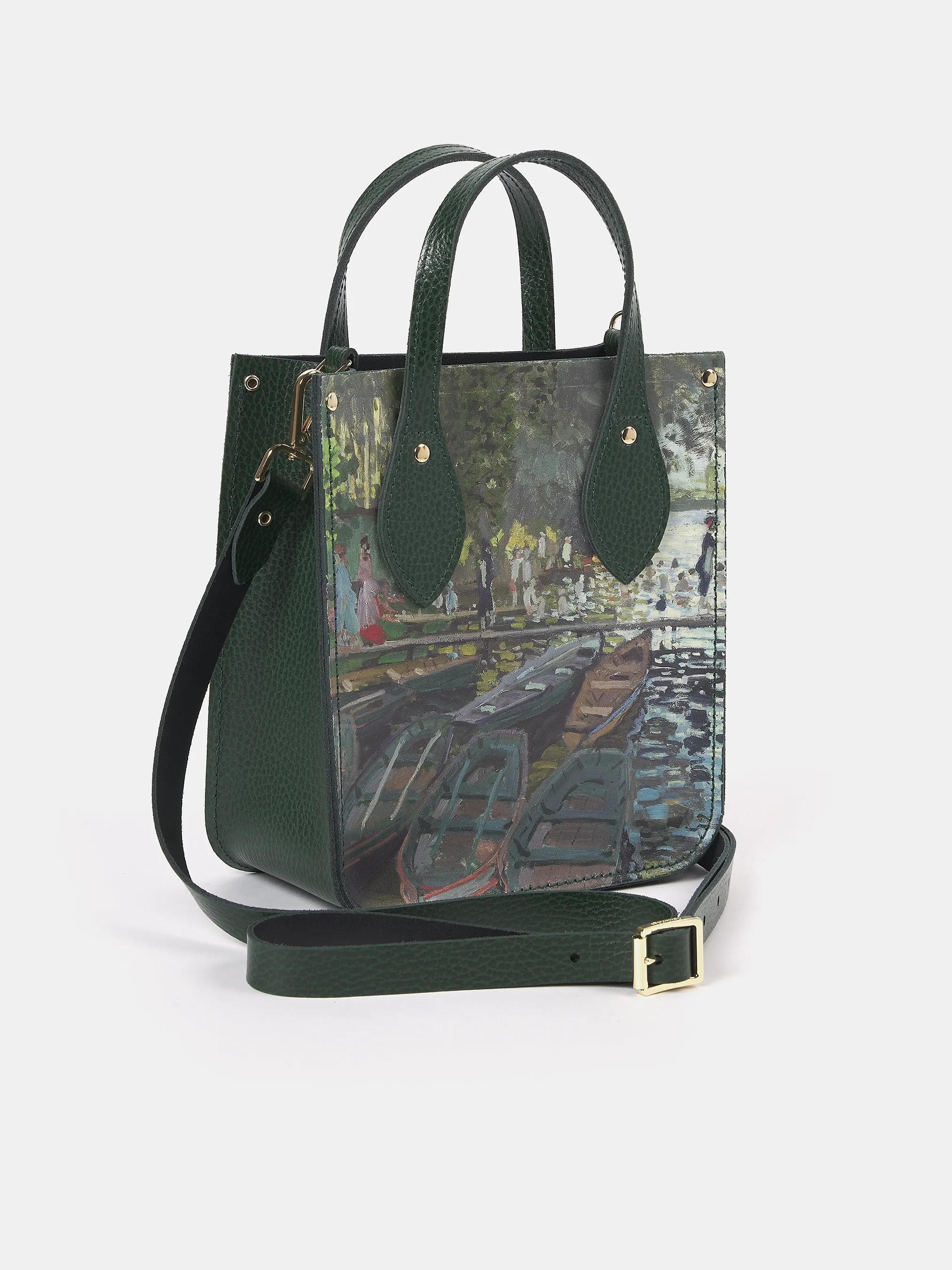 The Mini Tote - Racing Green with La Grenouillere