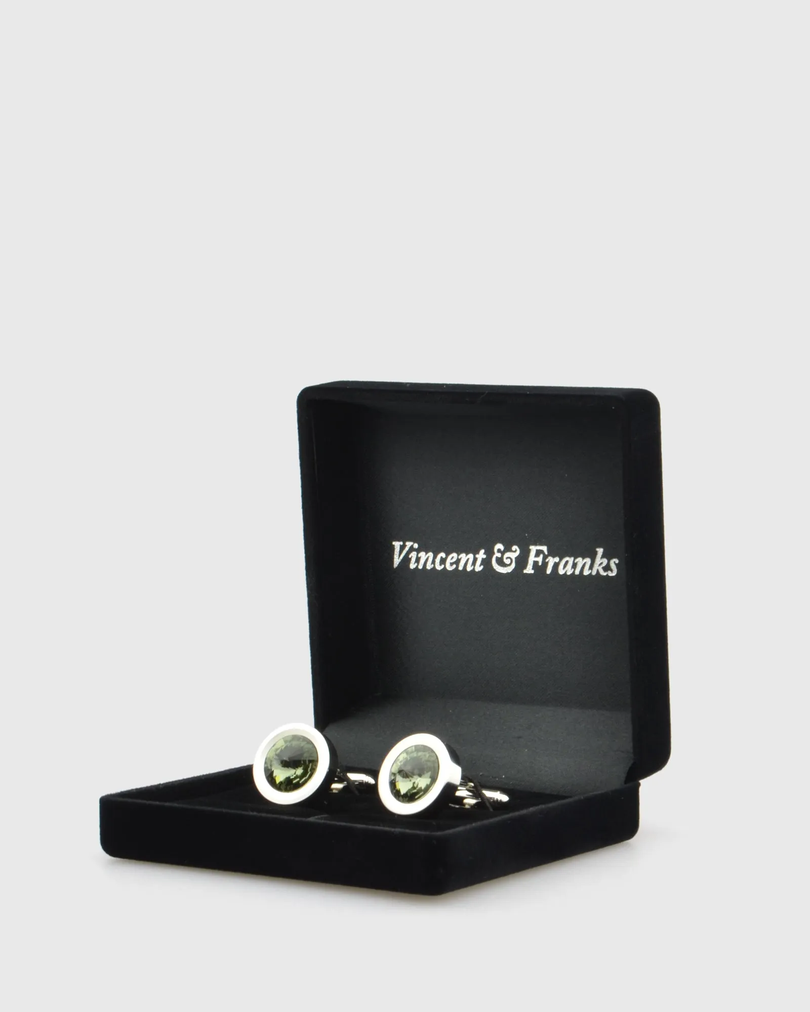 VINCENT & FRANKS VF27205 CRYSTAL SS CUFFLINKS