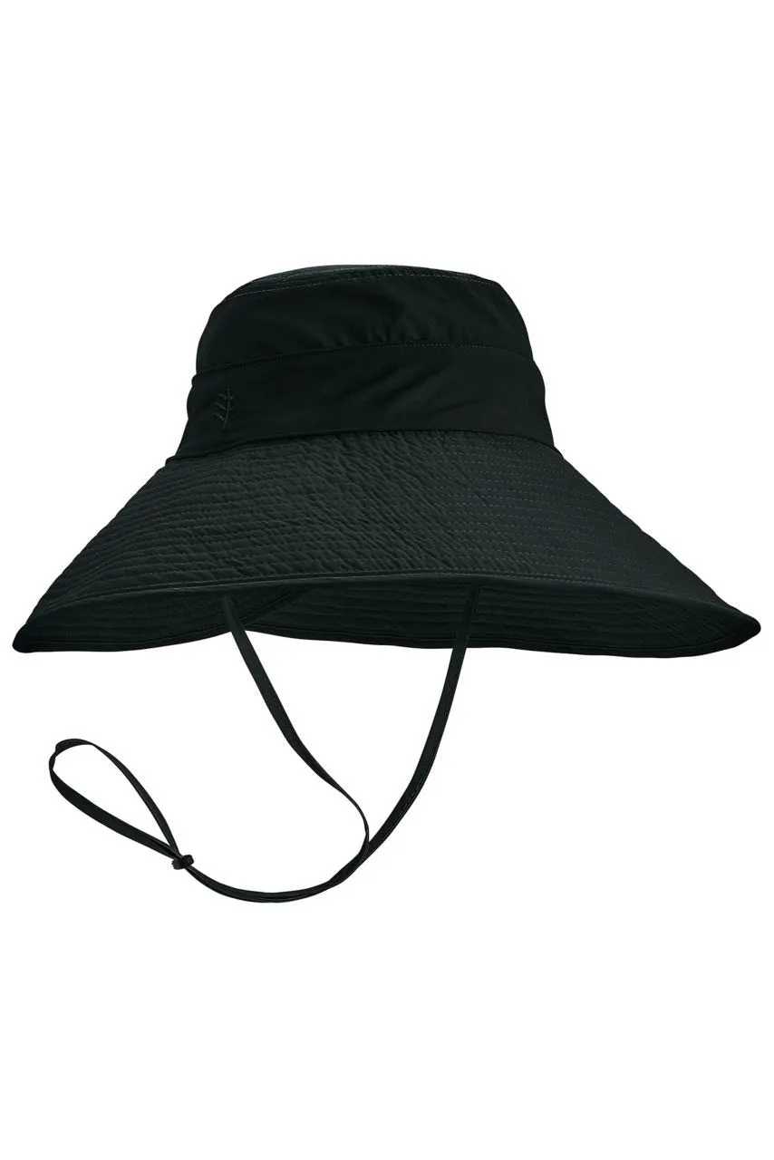 Women's Cyd Travel Beach Hat  |  Black