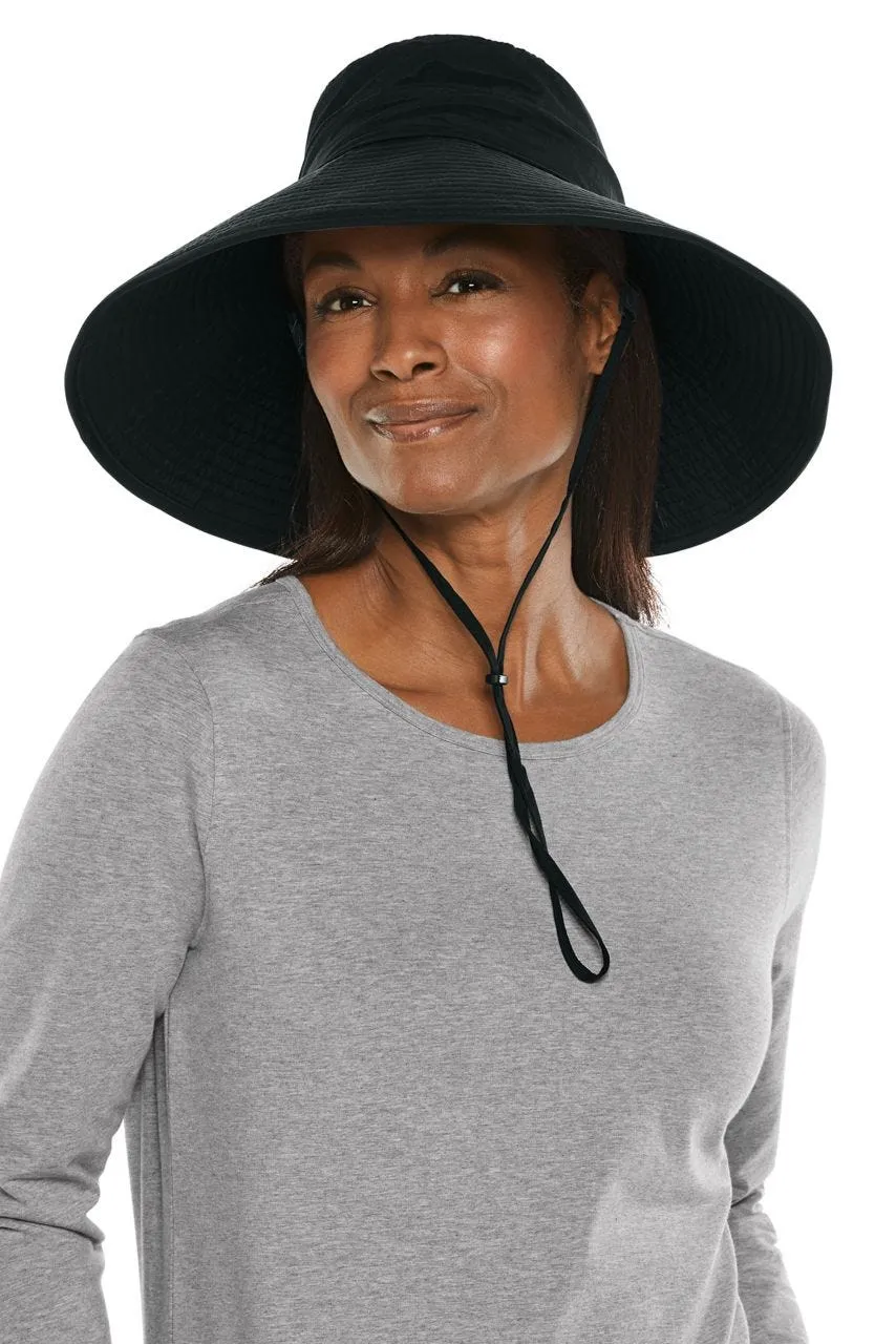 Women's Cyd Travel Beach Hat  |  Black